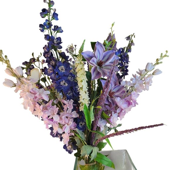 Artificial Purple & Lavender Flower Bouquet Hand-Tied Arrangement Stunning Displ - Picture 12 of 16